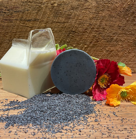 Charcoal Poppyseed Milk Soap